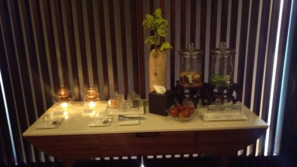 Treats in the spa lounge area.