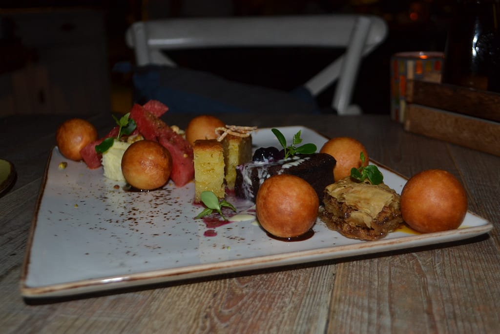 The Greek dessert sharing platter, perfect way to end a delightful meal!