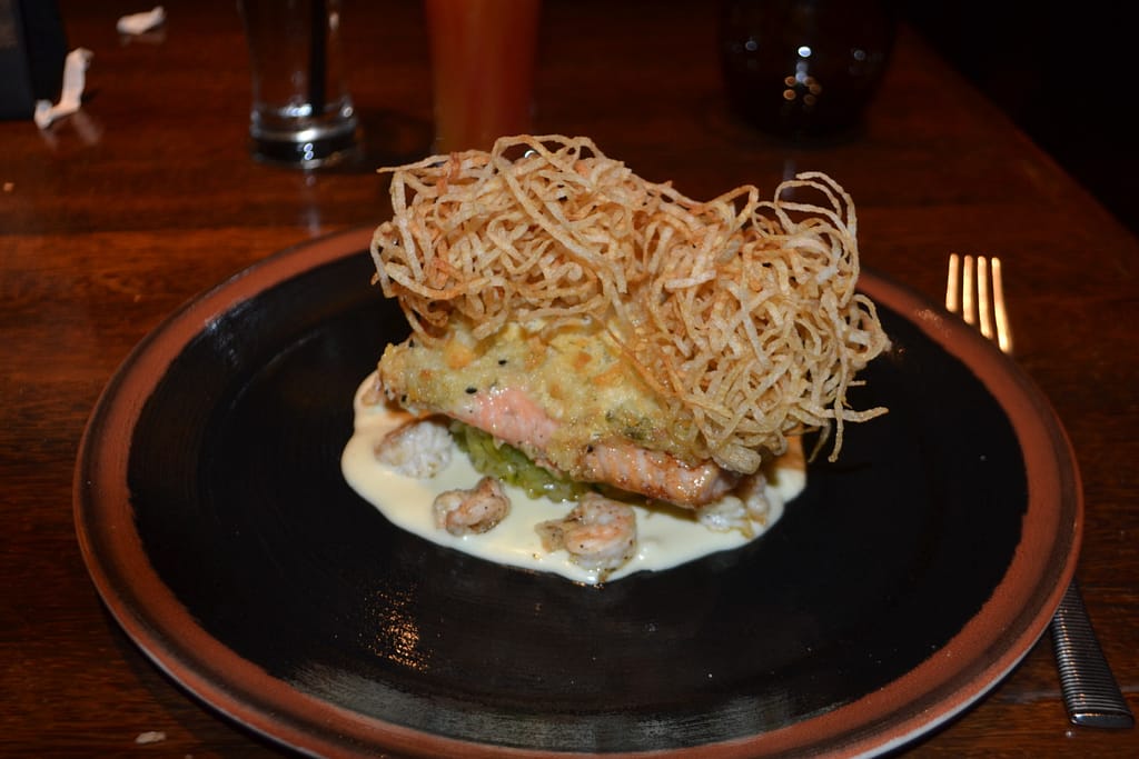 extremely delicious salmon fillet.