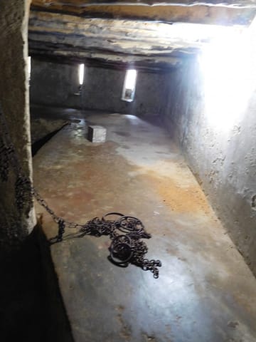 This was the living quarters for 75 slaves at one time.