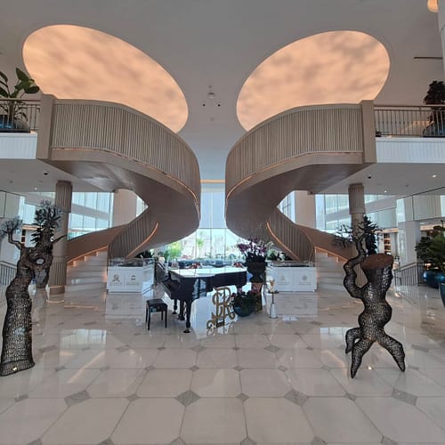Hotel lobby of St. Regis Muscat.