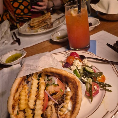 gyros at Zorba restaurant. 