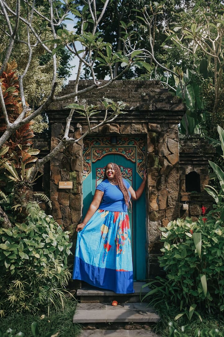 Myself standing in front of my villa in Bali, Indonesia.