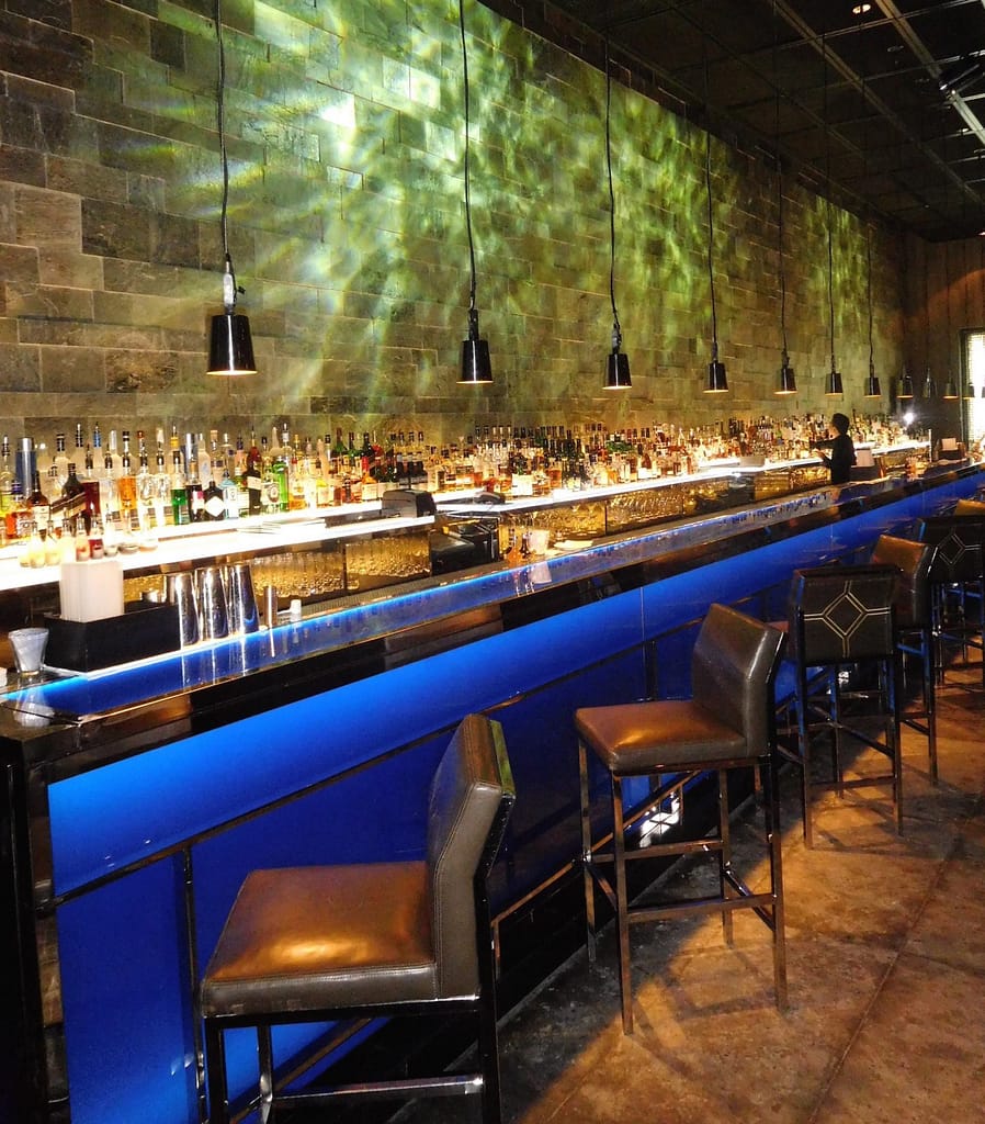 Bar area at Hakkasan 