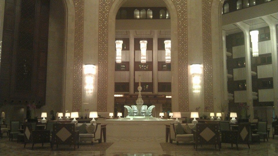Luxurious lobby area.
