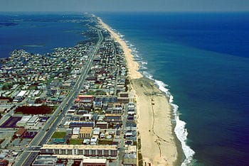 Aerial view of Ocean City, Maryland, USA. View is to the north-northeast. (Photo credit: Wikipedia)